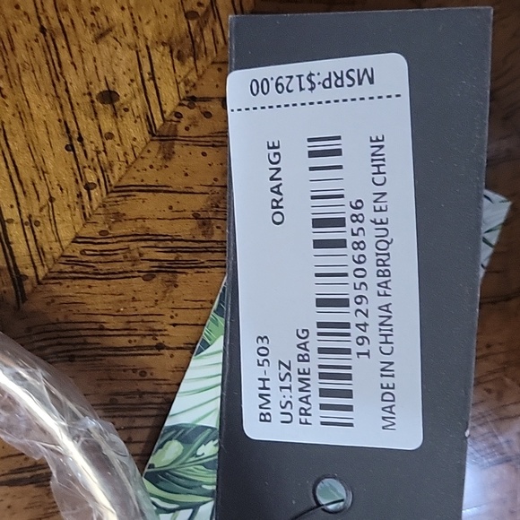 BADGLEY MISCHKA  Trapezoid Matte Croco Flap Over Crossbody bag, orange,NWT - Picture 14 of 17